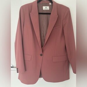 Babaton Rose-Mauve Single-Button Blazer